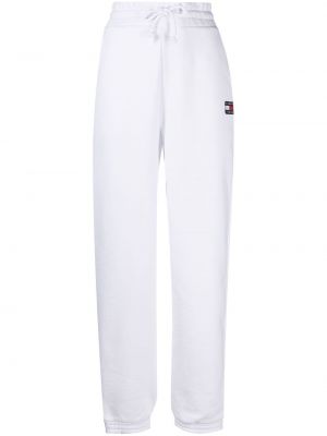 Pantalones de chándal con bordado Tommy Jeans blanco