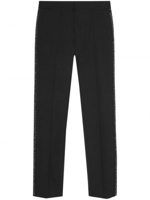 Pantalon slim avec applique Versace noir