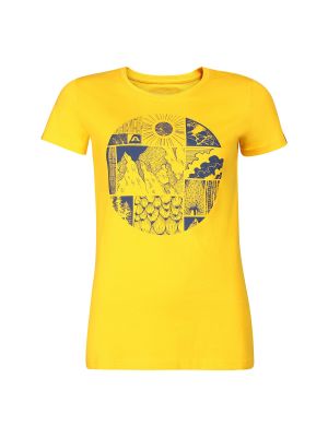 Памучна тениска Alpine Pro жълто