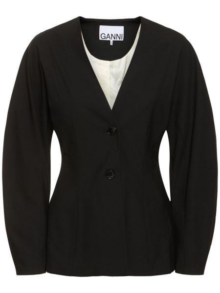 Montert blazer Ganni svart