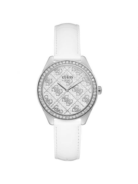 Zegarek skórzany elegancki Guess biały