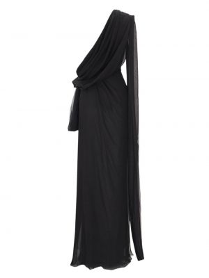 Jedwabna sukienka wieczorowa Saint Laurent czarna