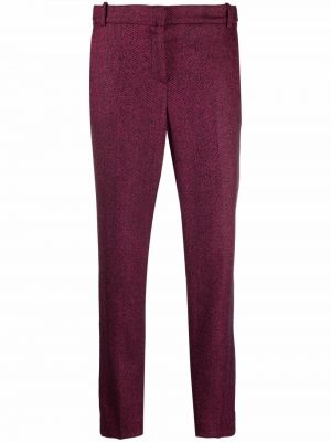 Pantalones slim fit con estampado de espiga Ermanno Ermanno rosa