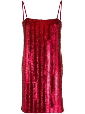 Коктейлна рокля без ръкави Pinko червено
