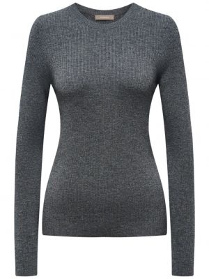 Пуловер от мерино вълна 12 Storeez сиво