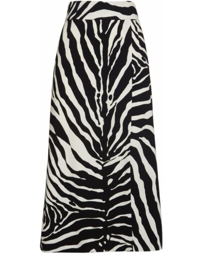 Midi sukňa so vzorom zebry Dolce & Gabbana čierna