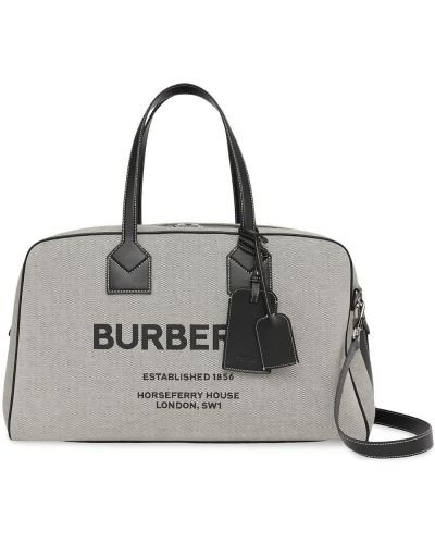 Bolsa de viaje con estampado Burberry negro