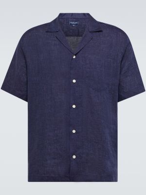 Camicia di lino Frescobol Carioca blu