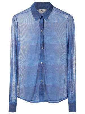 Прозрачна риза Amir Slama синьо