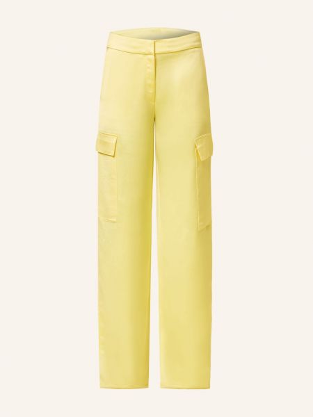 Spodnie sportowe z wysoką talią Hugo żółte