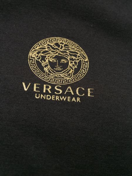 T-shirt di cotone Versace nero