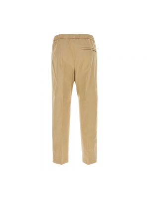 Pantalones rectos de algodón Lanvin beige