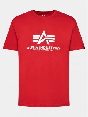 Marškinėliai Alpha Industries raudona