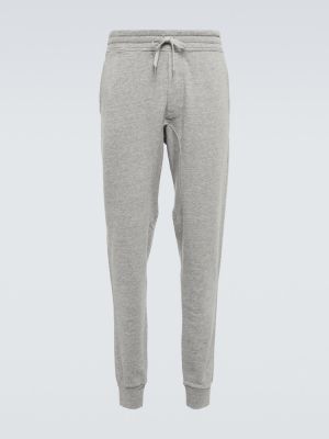 Pantaloni tuta di cotone in jersey Tom Ford grigio