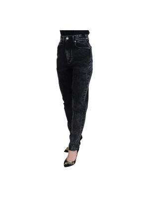Jeansy skinny z wysoką talią Dolce And Gabbana czarne