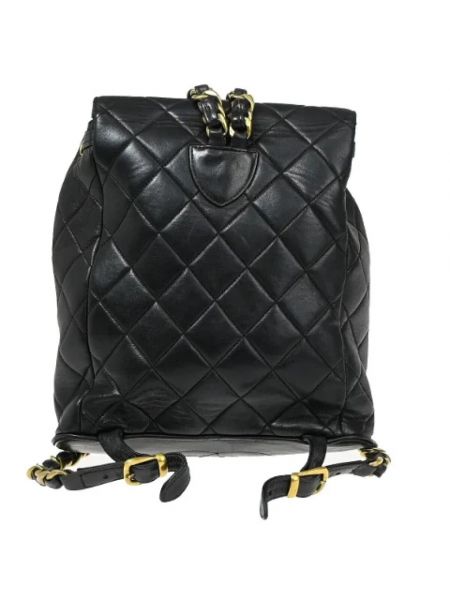 Plecak skórzany retro Chanel Vintage czarny