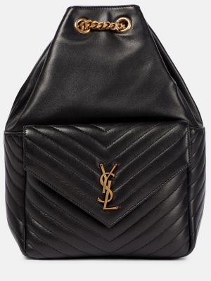 Кожаный рюкзак Saint Laurent черный