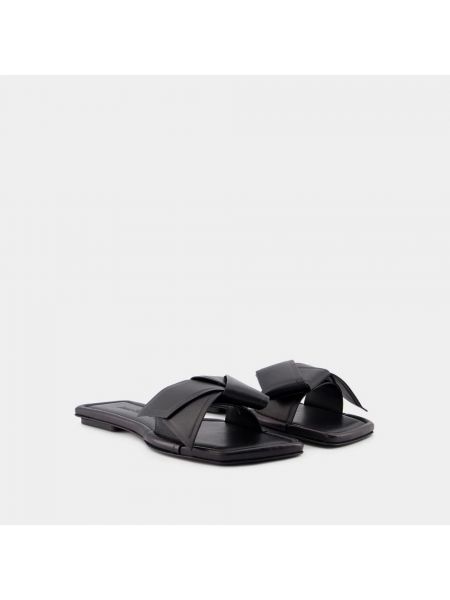 Leder sandale Acne Studios schwarz