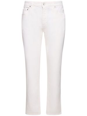Jeansy bawełniane Etro białe