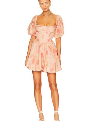 Корсетное платье в цветочек Bardot оранжевое