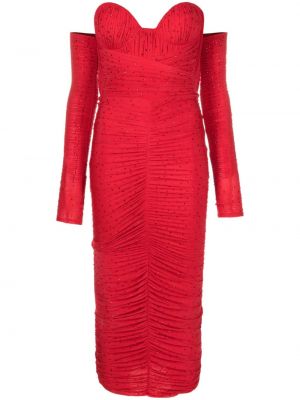 Μάξι φόρεμα με πετραδάκια Alex Perry κόκκινο