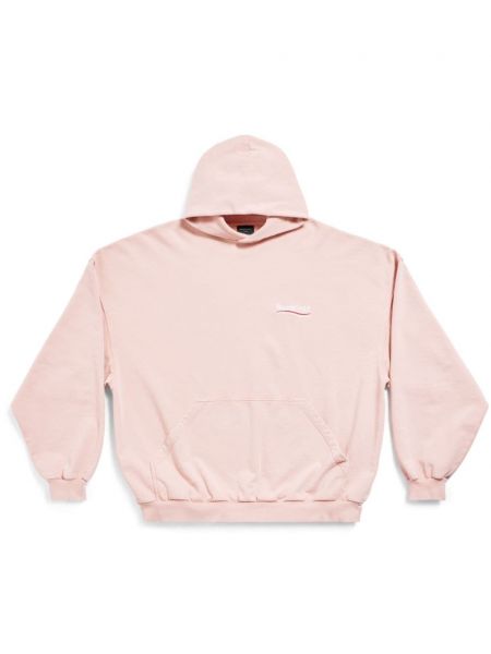 Kapučdžemperis ar izšuvumiem Balenciaga rozā