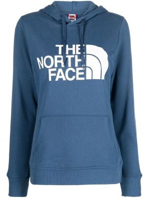 Trykt hettegenser The North Face blå