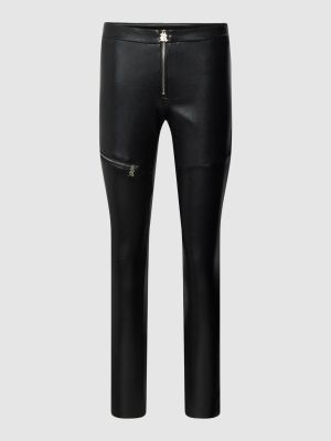 Spodnie skórzane skinny fit Review X Gno czarne