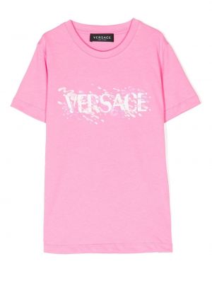 T-shirt för tjejer Versace Kids rosa