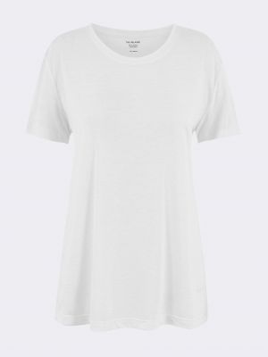 Voľné tričko s krátkymi rukávmi Marks & Spencer biela