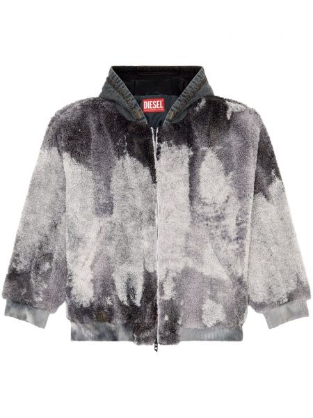 Fleece μακρύ σακάκι Diesel γκρι