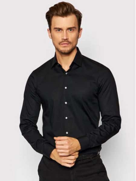 Рубашка слим Calvin Klein черная