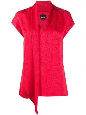Блузка с принтом Just Cavalli, красный