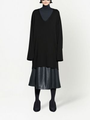 Sweter z dekoltem w serek oversize Balenciaga czarny