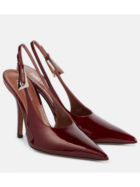 Slingback patent læder læder pumps Paris Texas rød