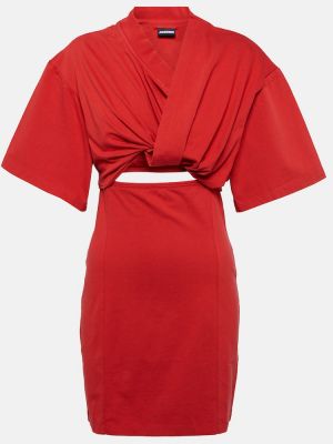 Mini robe en coton Jacquemus rouge