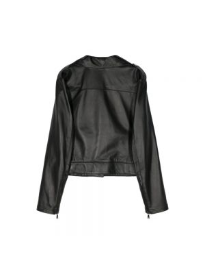 Chaqueta de cuero Simonetta Ravizza negro