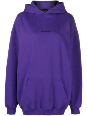 Oversize hoodie mit stickerei Balenciaga lila