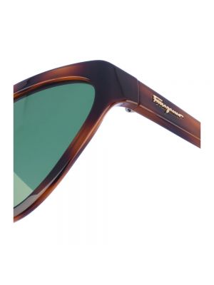 Okulary przeciwsłoneczne Salvatore Ferragamo brązowe