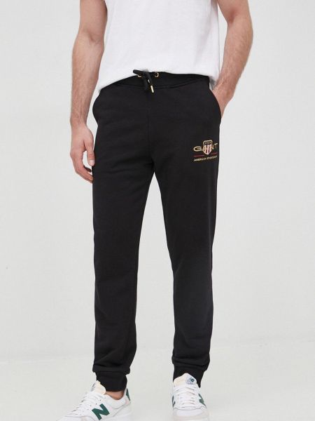 Pantaloni sport Gant negru