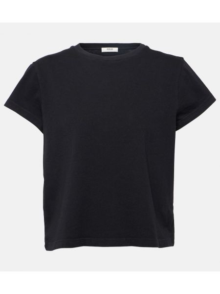 Βαμβακερή μπλούζα από ζέρσεϋ Agolde μαύρο