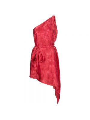 Sukienka w grochy Alexandre Vauthier czerwona