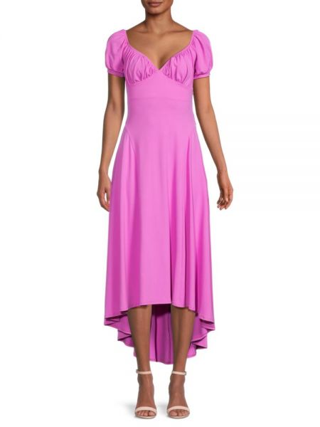Платье миди с пышными рукавами Susana Monaco фиолетовое