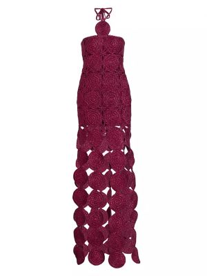 Длинное платье с бахромой Simon Miller фиолетовое