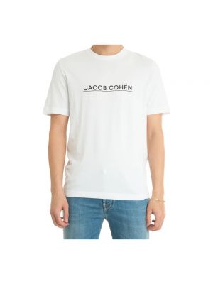 Koszulka bawełniana Jacob Cohen biała