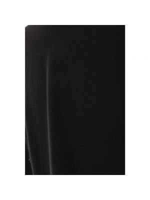 Blusa con cordones de algodón de tela jersey Yohji Yamamoto negro