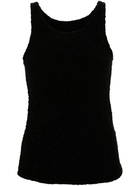 Klassisk strikket tanktop Low Classic sort