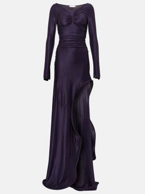 Платье из джерси Victoria Beckham фиолетовое