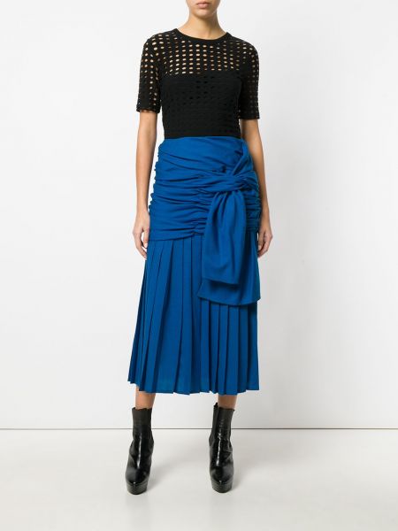 Falda midi Versace Pre-owned azul
