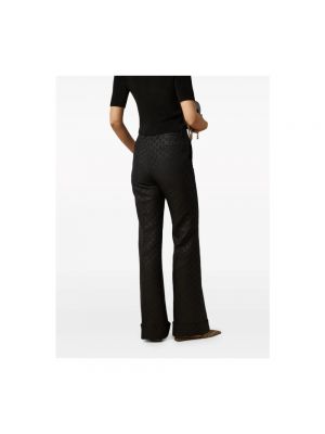 Pantalones con bordado de lana Gucci negro